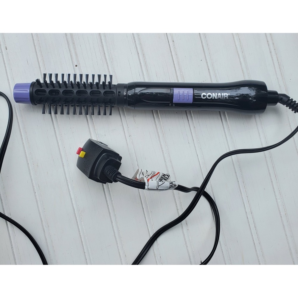 Conair BM20RN Hot Air Brush 3/4 Inch Styling Brush Black Purple Hair Styler
